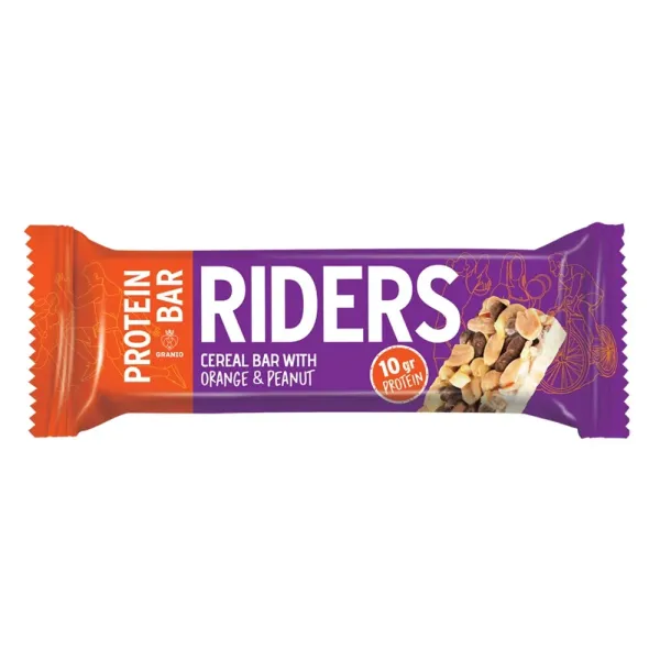 Riders Protein Bar With Peanuts and Orange 50gr