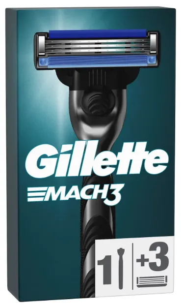 Gillette Mac 3 houder + 3 scheermesjes