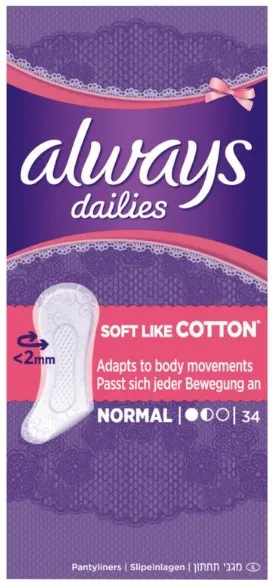 Always Panty Liners 34 pcs Normal