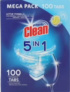 At Home Clean Dishwashing Tabs 100pcs 5in1 Classic