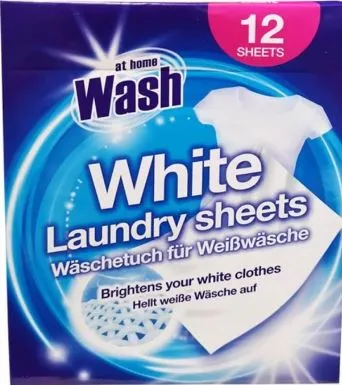 At Home Wash Laundry Sheets 16pcs White