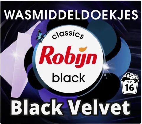 Robijn Laundry Detergent Wipes 16sc Black Velvet