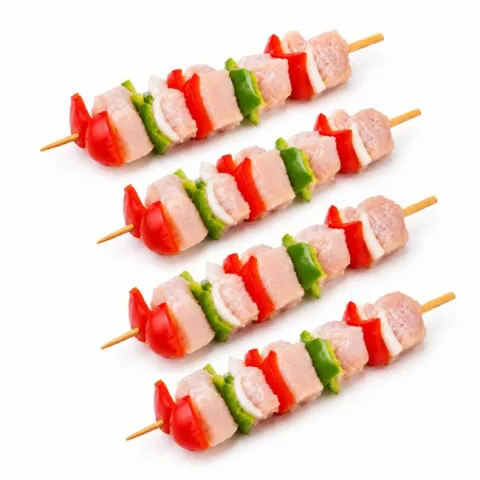 Kipbrochette paprika, ui ca 625 gr 4 st
