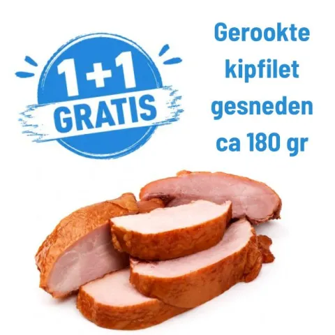 Gerookte kipfilet gesneden ca 180 gr