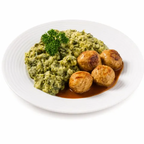 Andijviestamppot met vegetarische balletjes 575 gr
