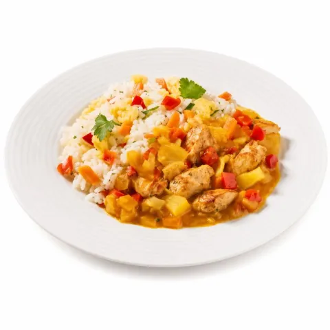 Nasi goreng met malse kipfilet in zoetzure saus 500 gr