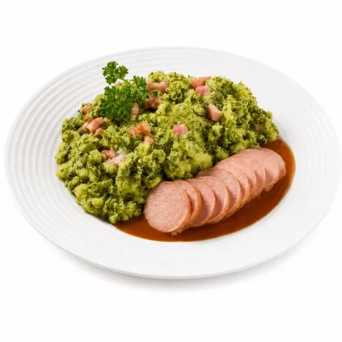 Boerenkoolstamppot met spekje en rookworst 600 gr