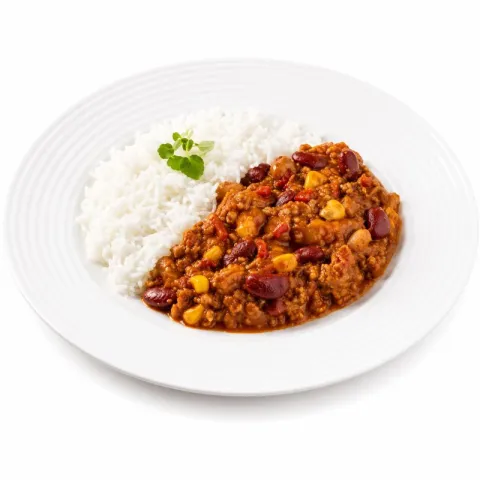 Chili con carne met rundergehakt en rijst (ZOUTARM) 500 gr